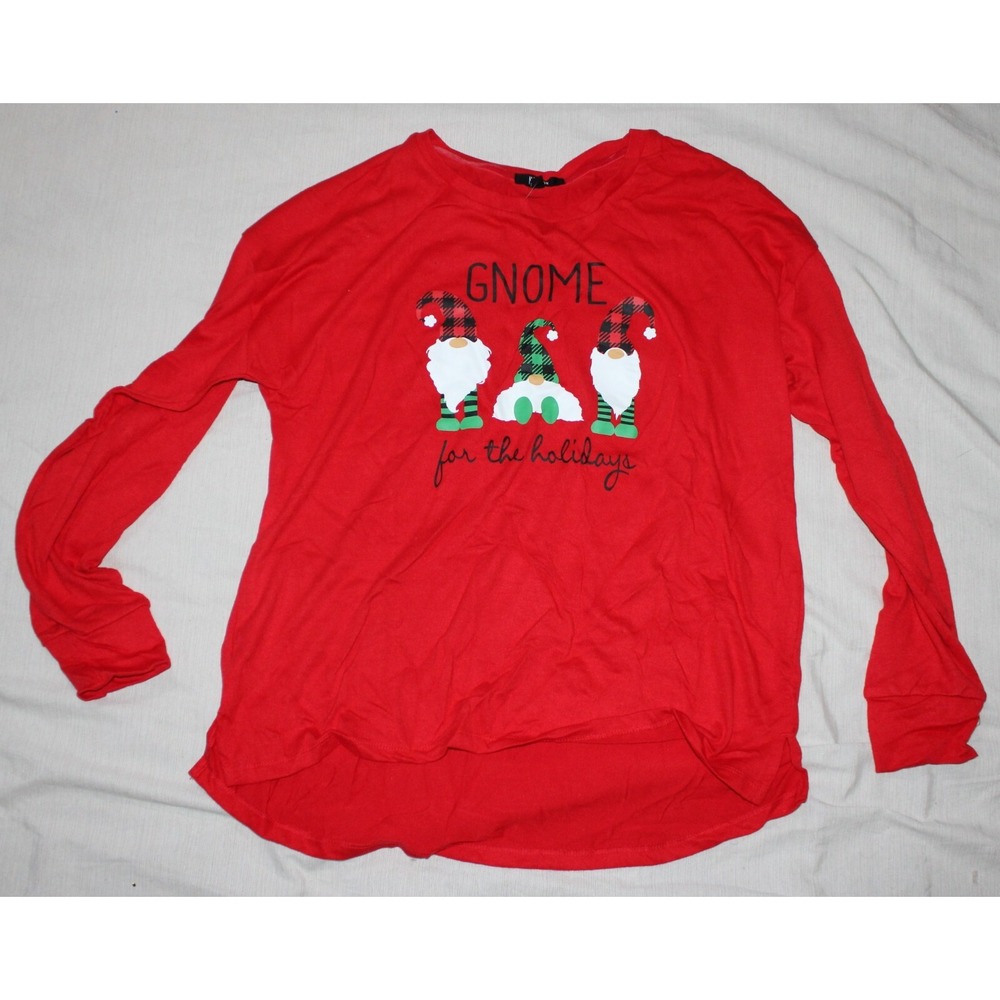 Women's Modern Canvas Christmas Shirt Long Sleeve Size Medium NEW